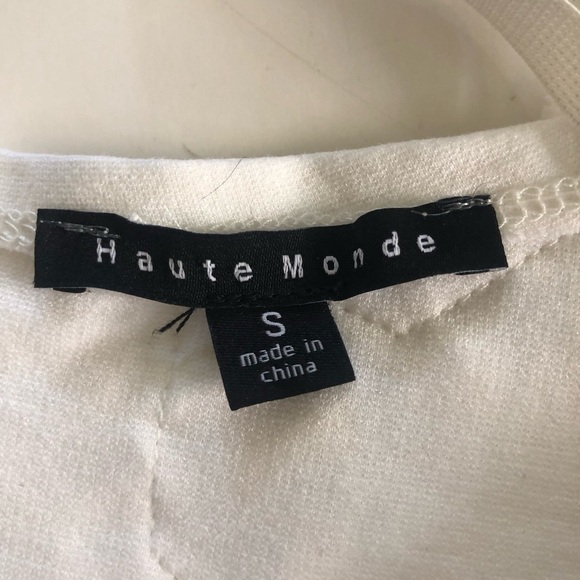 Haute Monde Cold Shoulder Lace Detail Crop Top Size Small - Picture 7 of 13